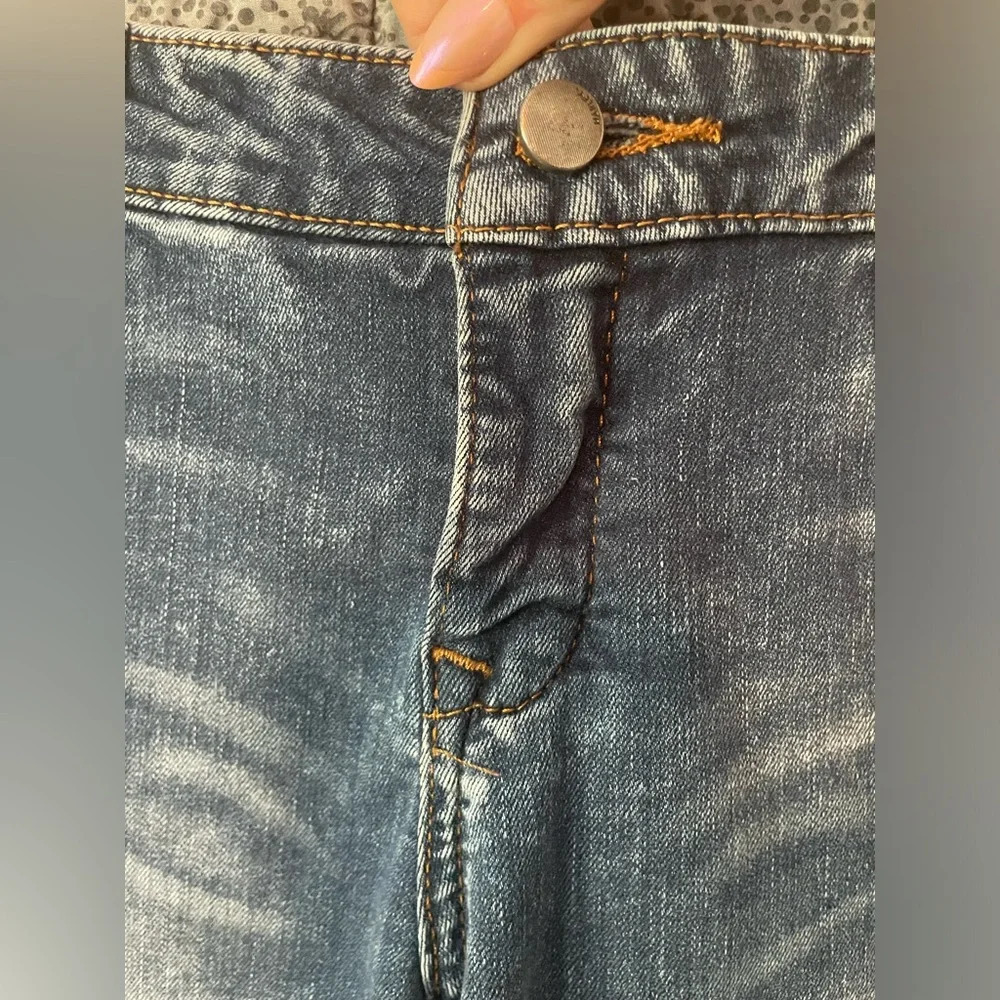 Harley Davidson Womens Dark Wash Low Rise Moto Zipper Skinny Jeans size 27 - Picture 5 of 11